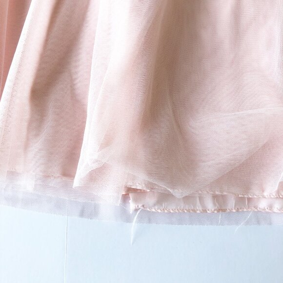 DAVID'S BRIDAL Sleeveless Embroidered Net Bridesmaid Dress Petal Pink Size 16 - Picture 11 of 16